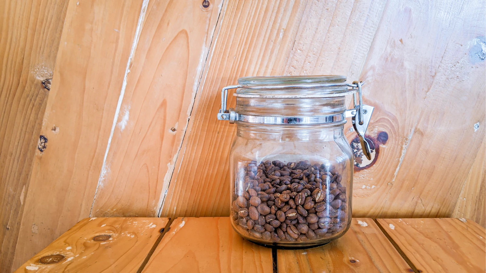 Coffee Beans in Glass Jar