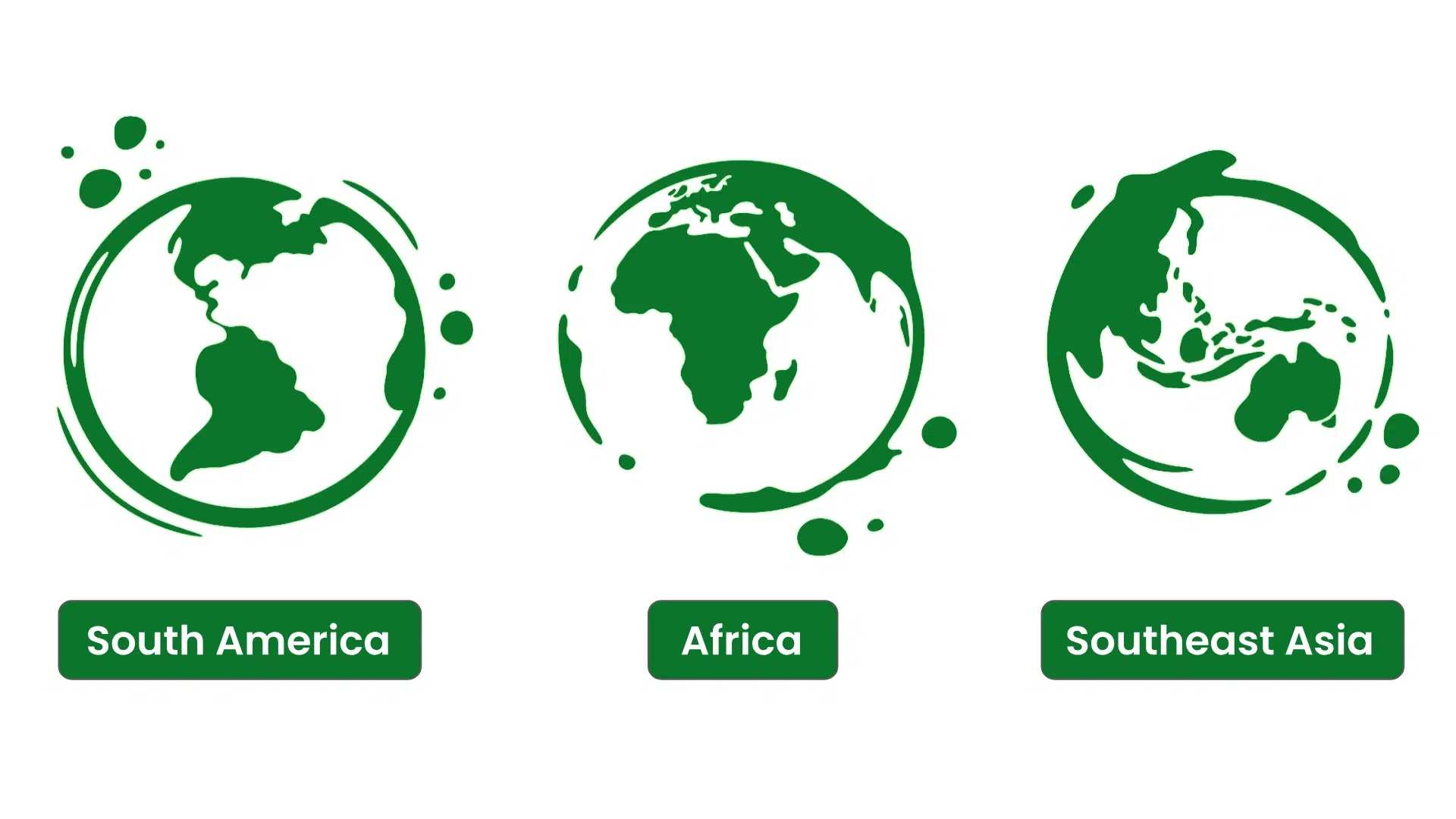 Green Coffee Beans by Region Map