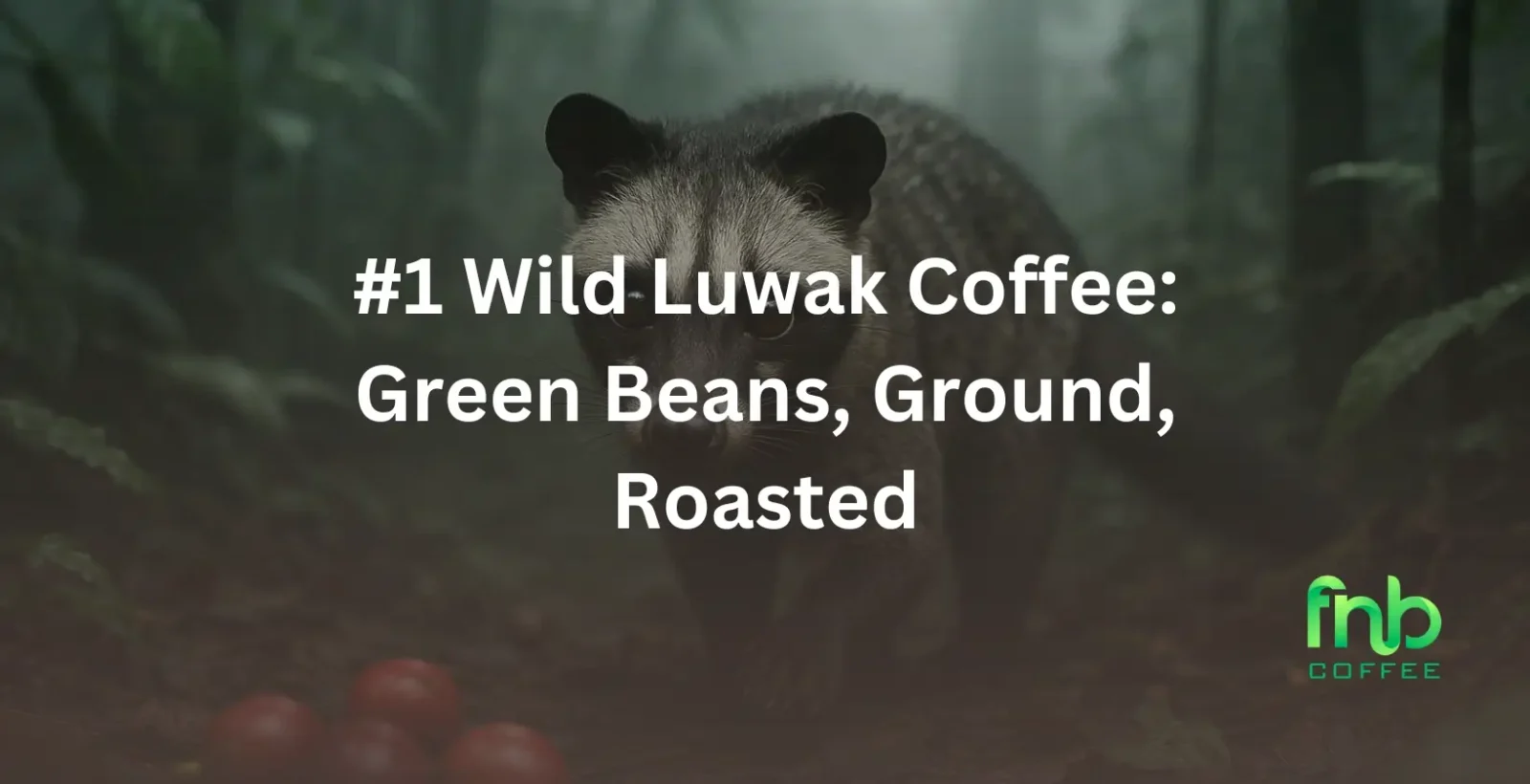 #1 Wild Luwak Coffee: Green Beans, Ground, Roasted