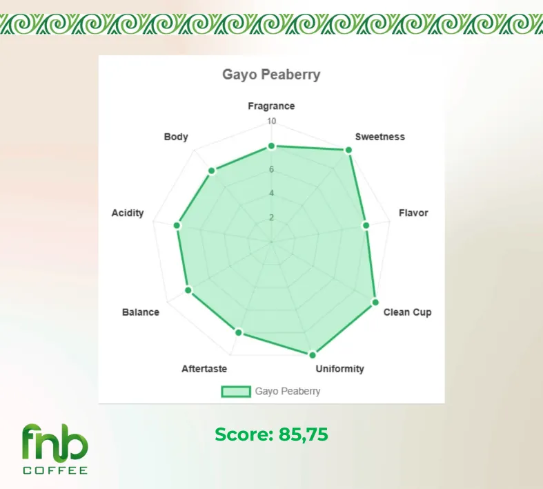 Diagram Cupping Notes Gayo Peaberry